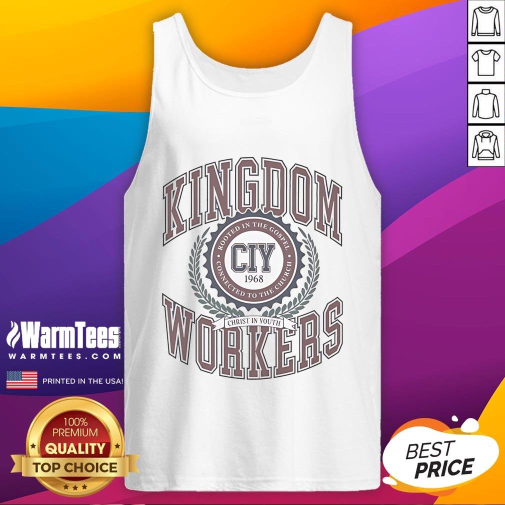 Official Kingdom Workers Christ On Youth Rooted In The Gospel Connected To The Church Ciy 1968 T-Shirt - Image 4