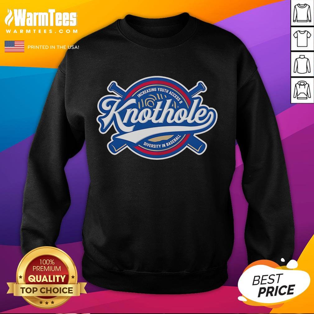 Official Knothole Increasing Youth Access And Diversity In Baseball Logo T-Shirt - Image 5