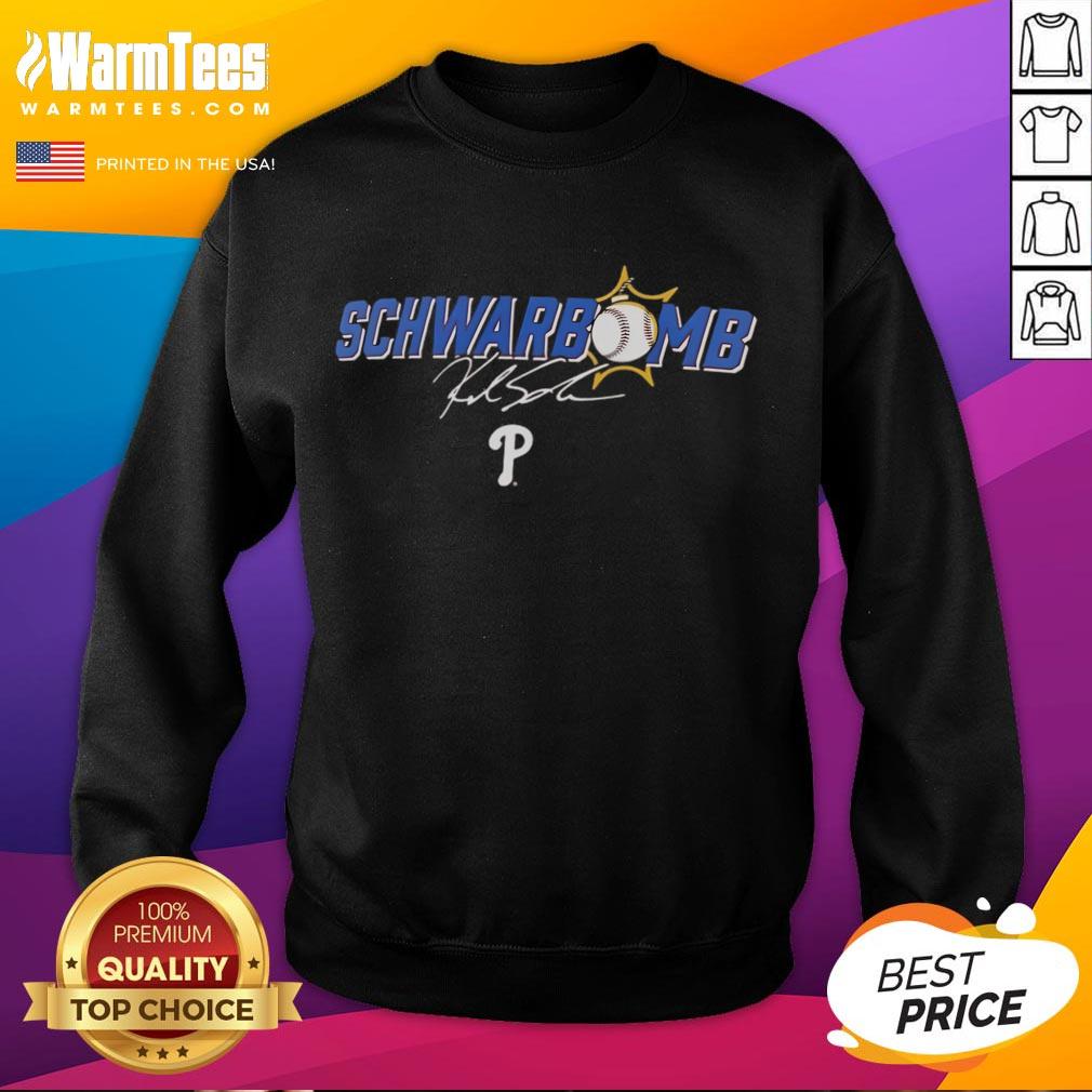 Official Kyle Schwarber Philadelphia Phillies Schwarbomb Signature T-Shirt - Image 5