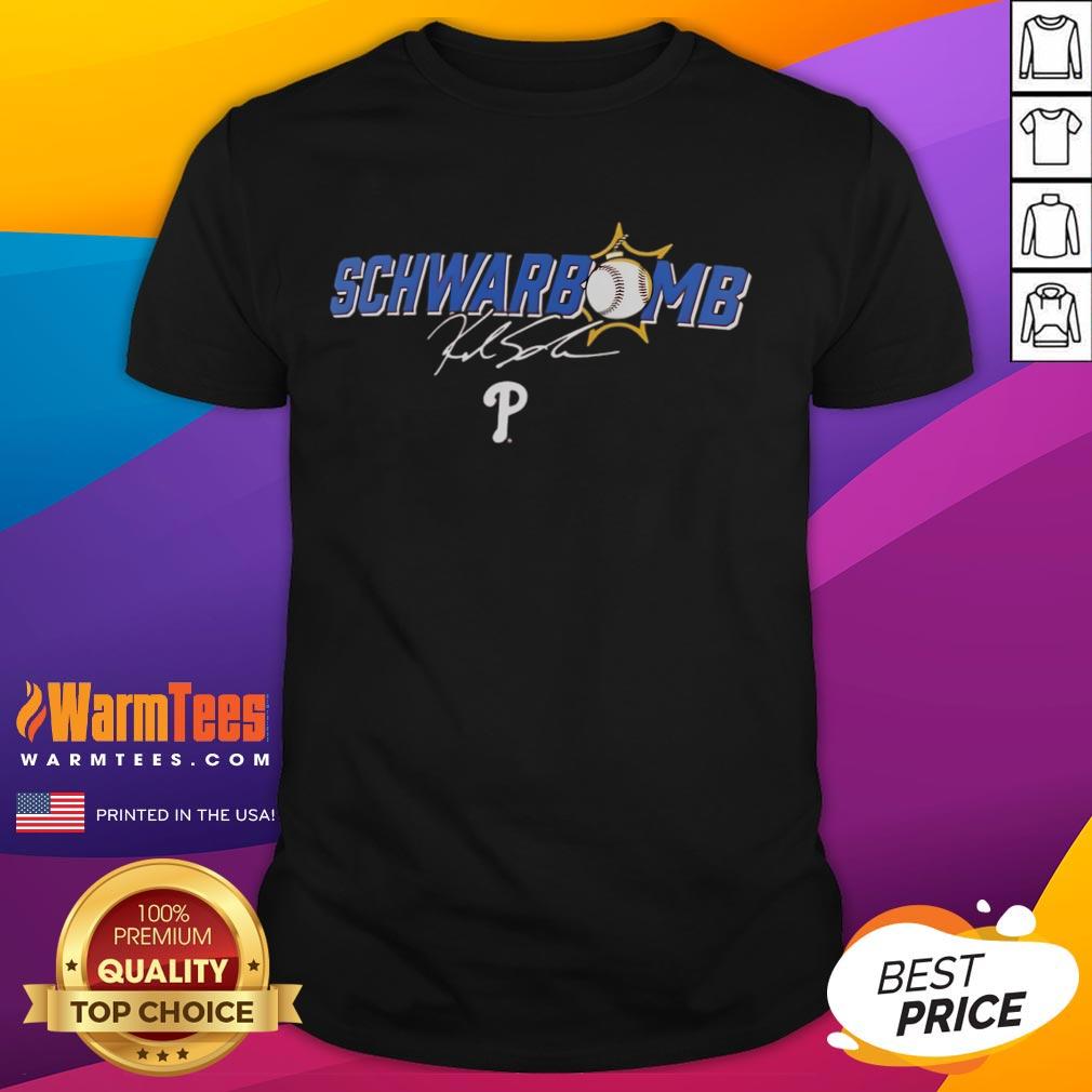 Official Kyle Schwarber Philadelphia Phillies Schwarbomb Signature T-Shirt