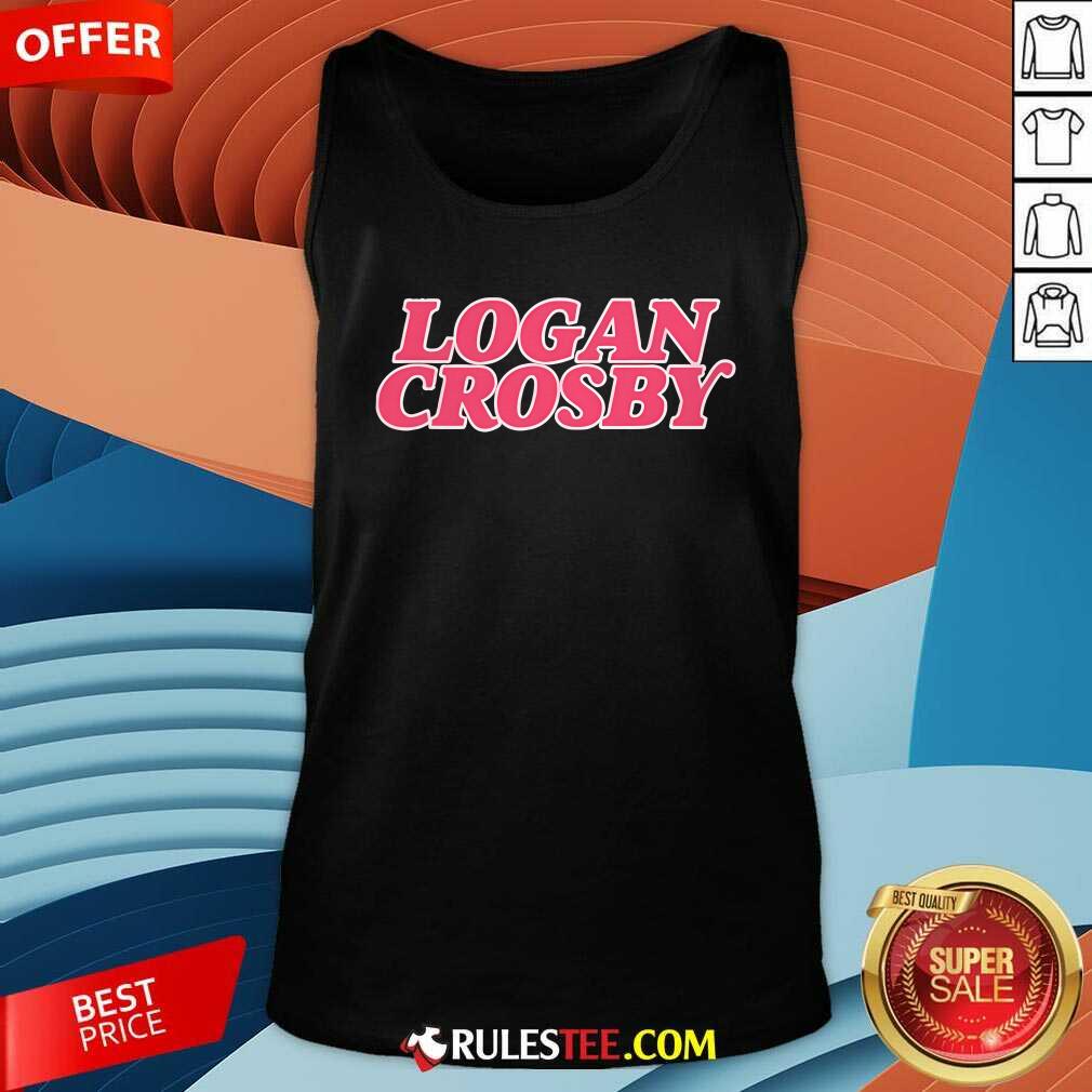 Official Logan Crosby Pink Lettering T-Shirt - Image 5