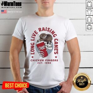 Official Long Live Raising Cane's Chicken Fingers Cowboy Skull Est 1996 T-Shirt