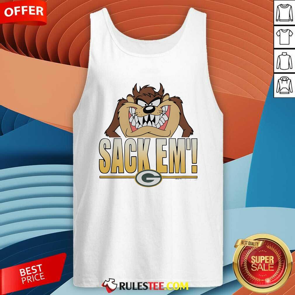Official Looney Tunes Taz Sack Em' X Green Bay Packers T-Shirt - Image 3