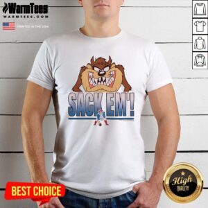 Official Looney Tunes Taz Sack Em' X New England Patriots T-Shirt