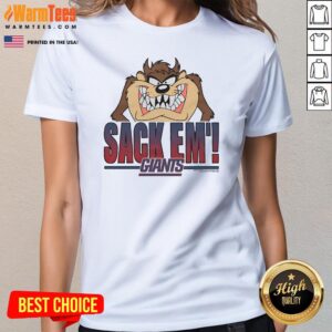 Alternative view of Official Looney Tunes Taz Sack Em' X New York Giants T-Shirt