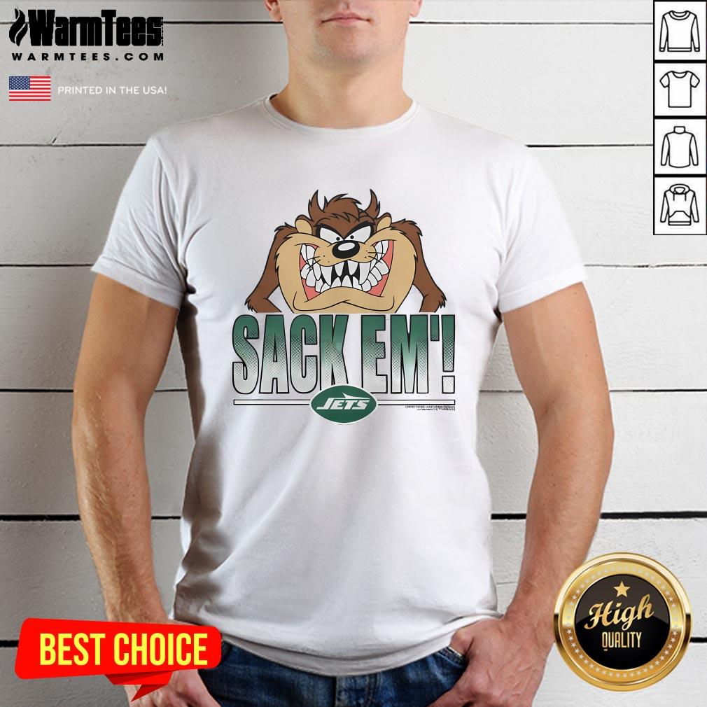 Official Looney Tunes Taz Sack Em' X New York Jets T-Shirt