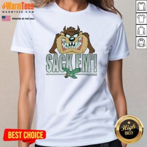 Alternative view of Official Looney Tunes Taz Sack Em' X Philadelphia Eagles T-Shirt