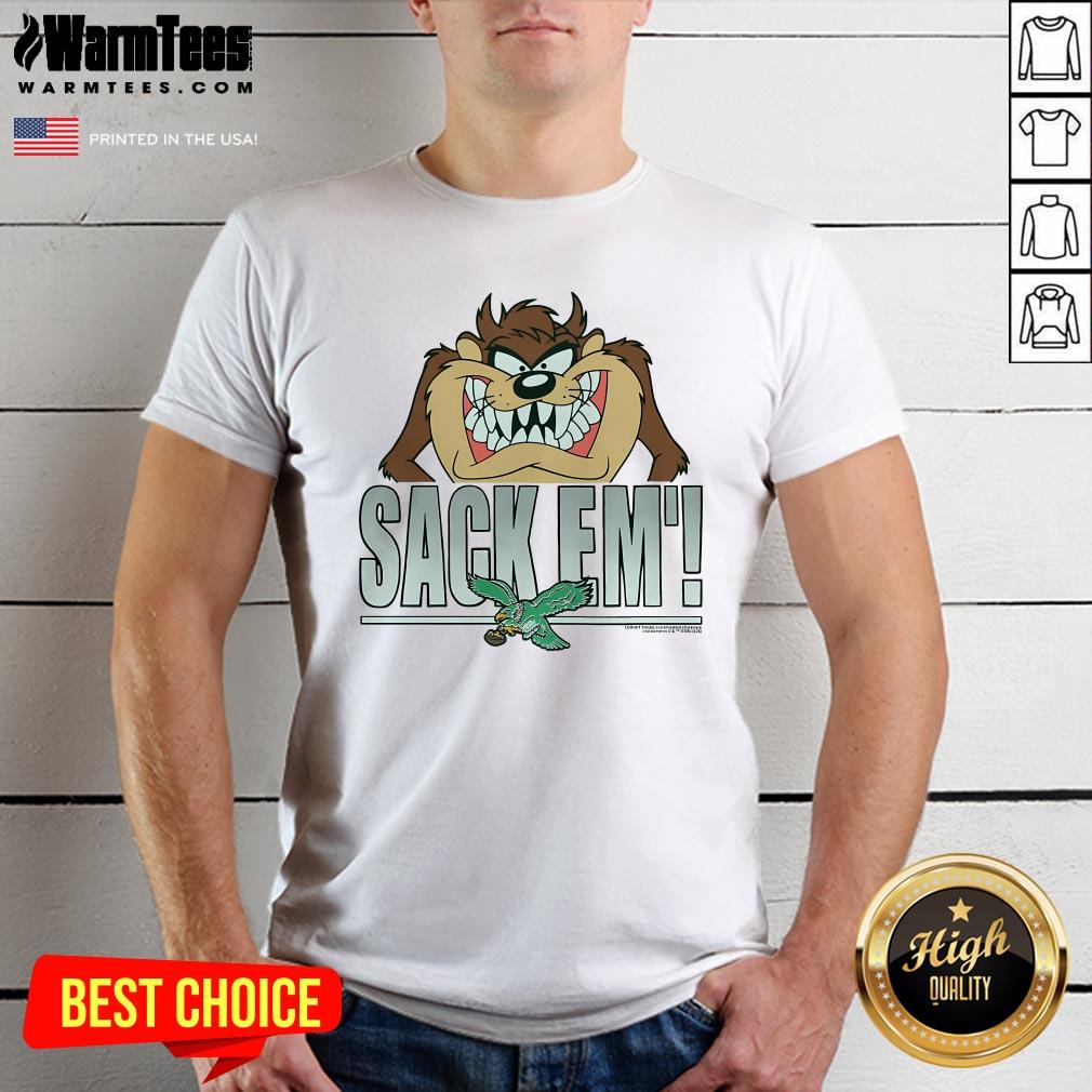 Official Looney Tunes Taz Sack Em' X Philadelphia Eagles T-Shirt