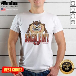 Official Looney Tunes Taz Sack Em' X San Francisco 49ers T-Shirt
