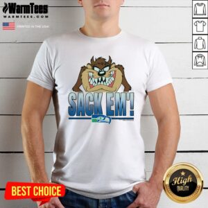 Official Looney Tunes Taz Sack Em' X Seattle Seahawks T-Shirt