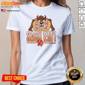 Alternative view of Official Looney Tunes Taz Sack Em' X Tampa Bay Buccaneers T-Shirt