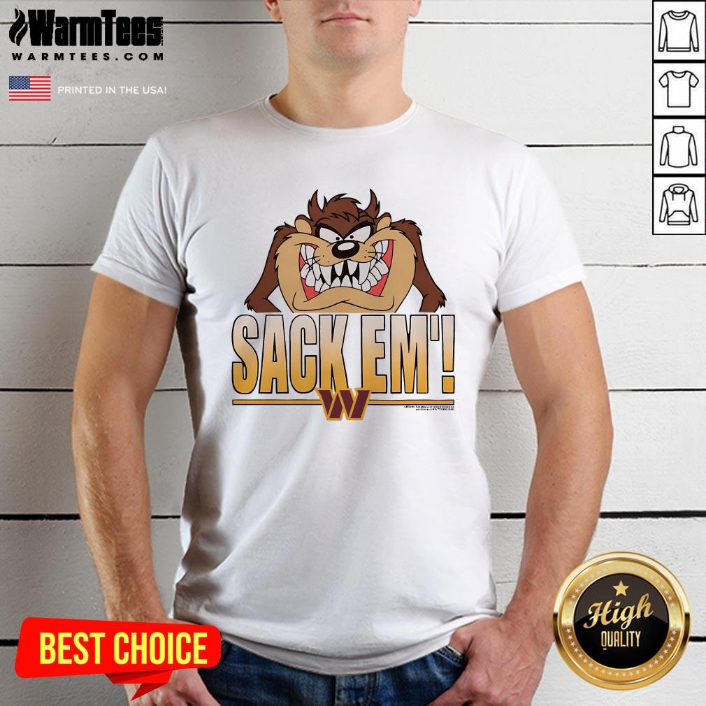Official Looney Tunes Taz Sack Em' X Washington Commanders T-Shirt