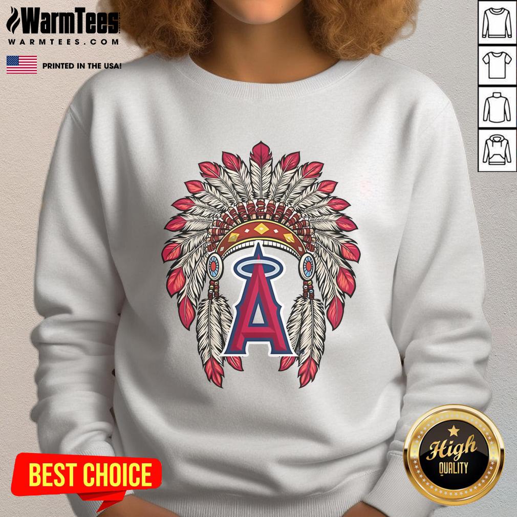 Official Los Angeles Angels Native American Logo T-Shirt - Image 5