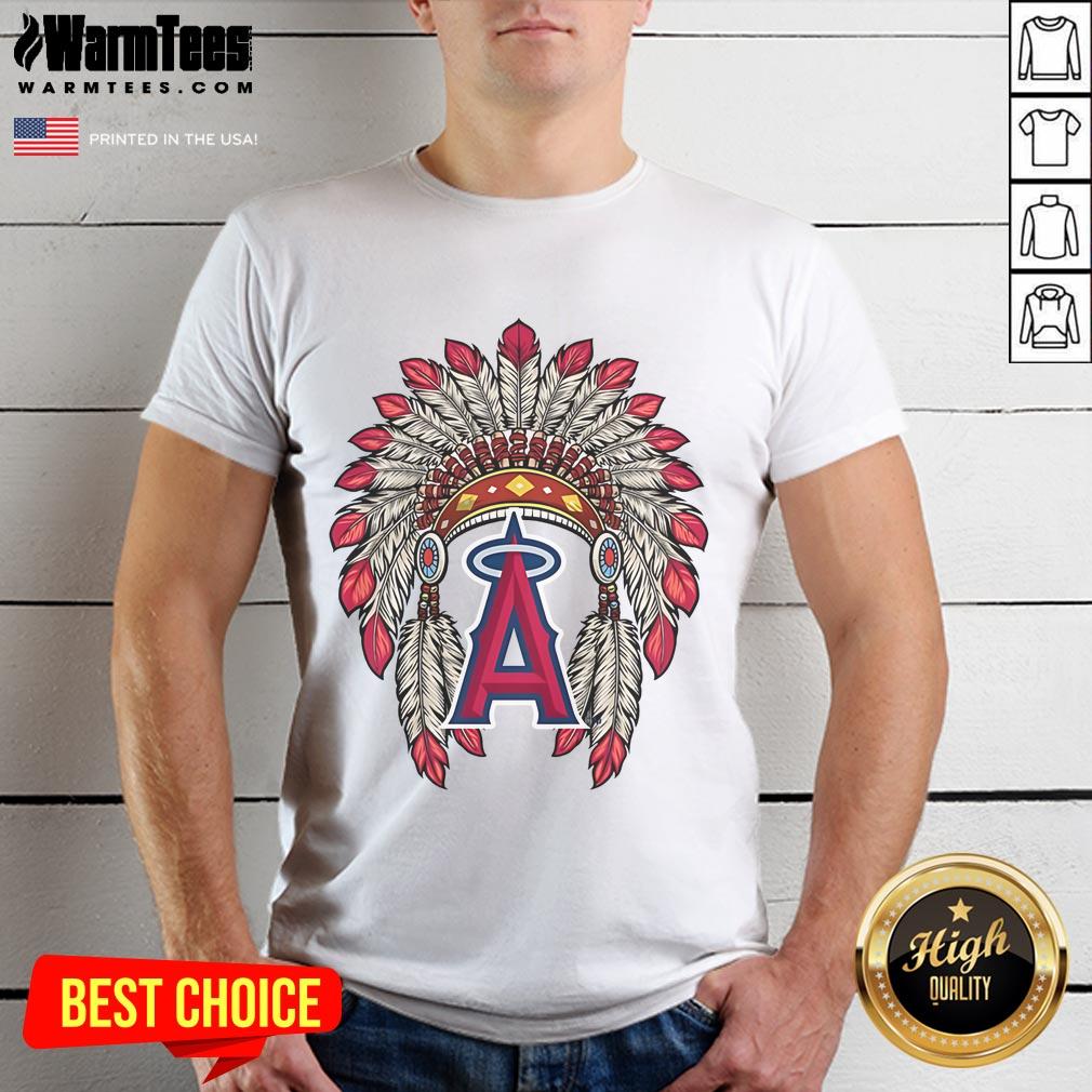 Official Los Angeles Angels Native American Logo T-Shirt
