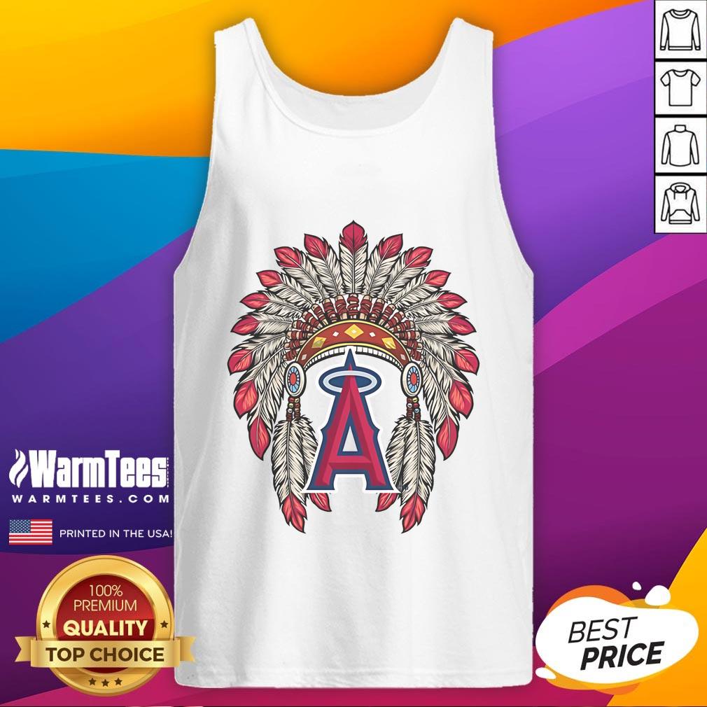 Official Los Angeles Angels Native American Logo T-Shirt - Image 4