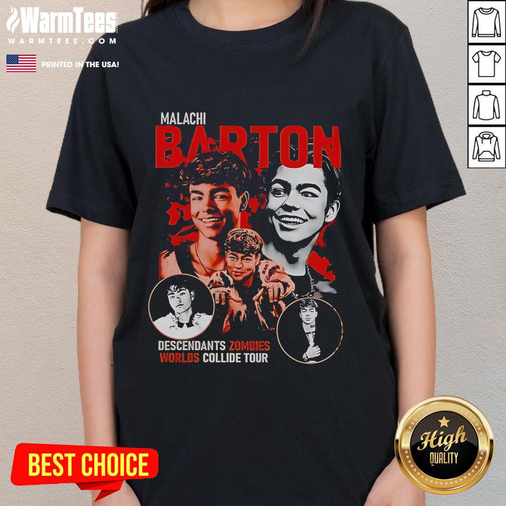 Official Malachi Barton Descendants Zombies Worlds Collide Tour Disney T-Shirt - Image 3