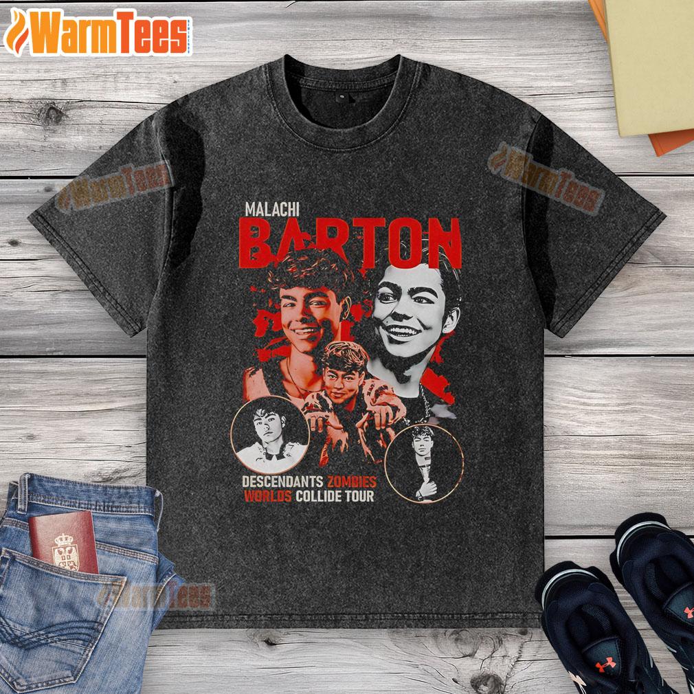 Official Malachi Barton Descendants Zombies Worlds Collide Tour Disney T-Shirt - Image 6