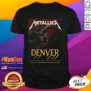 Official Metallica Concert Tour M72 World Tour June 26-29 2025 Denver Colorado Setlist Poster T-Shirt