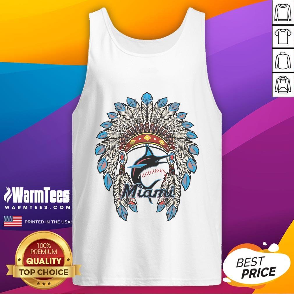 Official Miami Marlins Native American Logo T-Shirt - Image 4