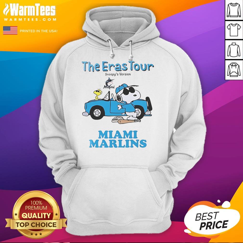 Official Miami Marlins The Eras Tour Snoopy T-Shirt - Image 2