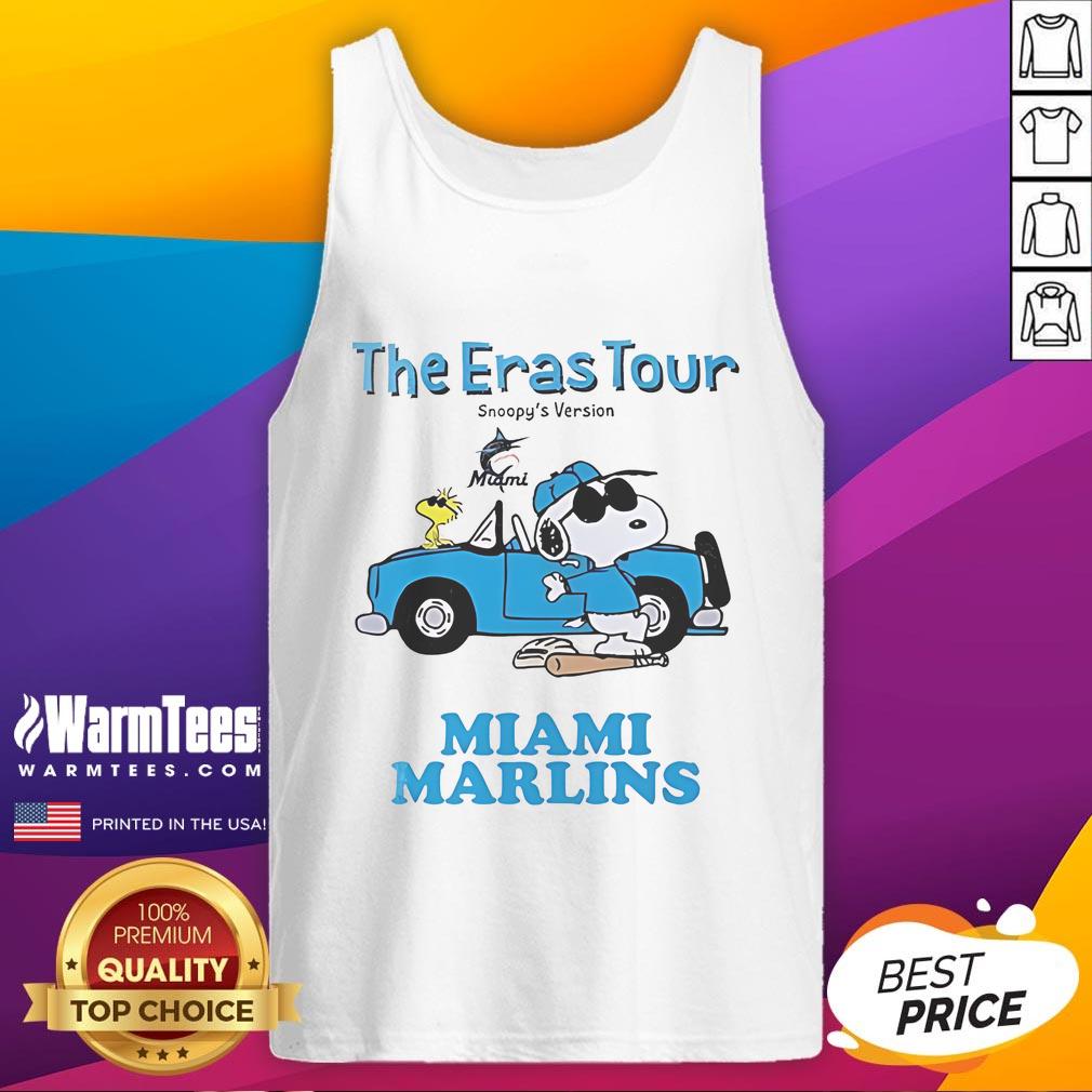 Official Miami Marlins The Eras Tour Snoopy T-Shirt - Image 4