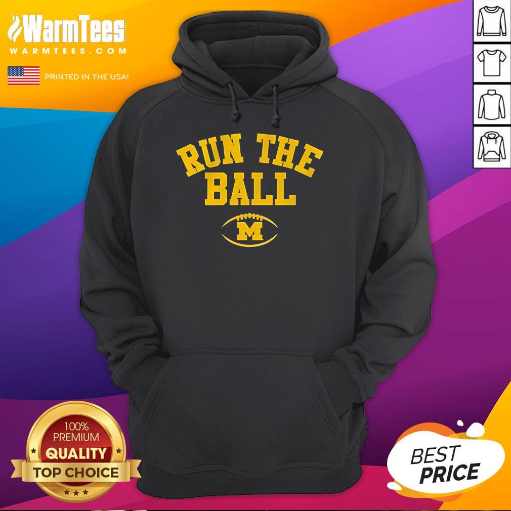 Official Michigan Football Run The Ball T-Shirt - Image 3