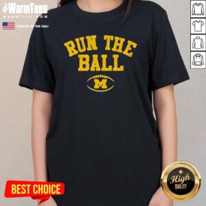 Alternative view of Official Michigan Football Run The Ball T-Shirt