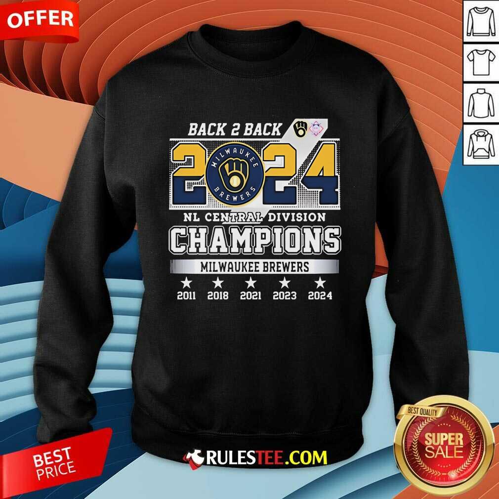Official Milwaukee Brewers 2024 National League Central Division Champs 2024 T-Shirt - Image 3