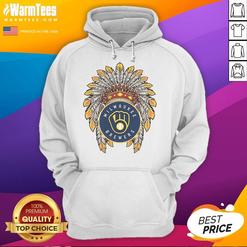 Official Milwaukee Brewers Native American Logo T-Shirt - Image 2