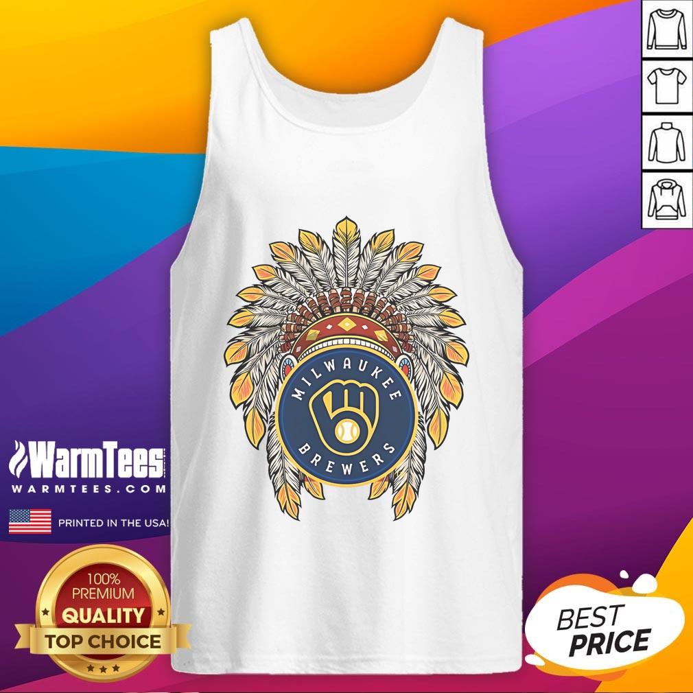 Official Milwaukee Brewers Native American Logo T-Shirt - Image 4