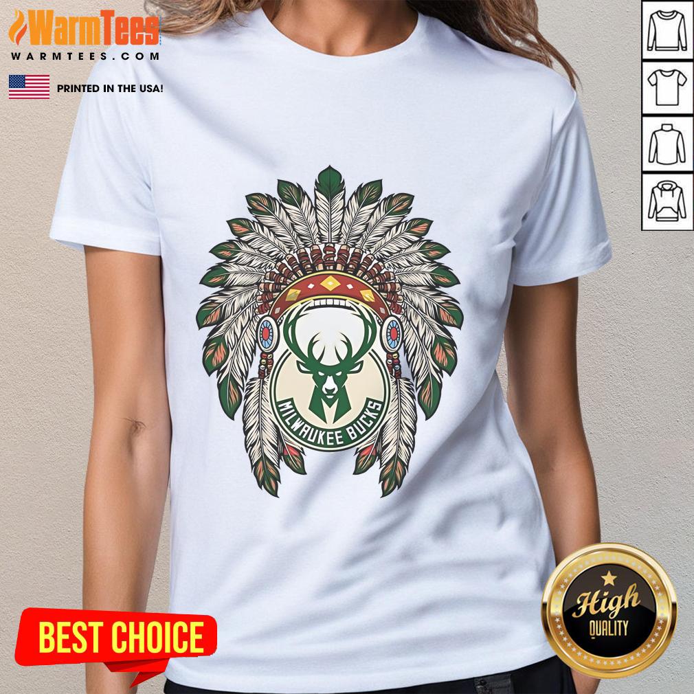 Official Milwaukee Bucks Native American Logo T-Shirt - Image 3