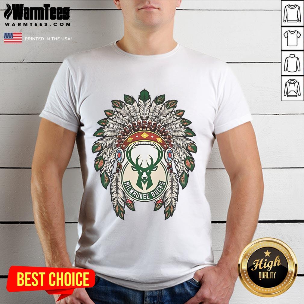 Official Milwaukee Bucks Native American Logo T-Shirt