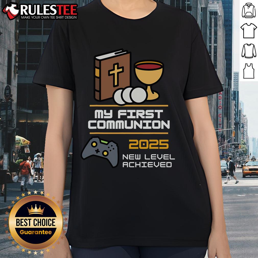 Official My 1st First Communion 2025 Controller Video Game T-Shirt - Image 3