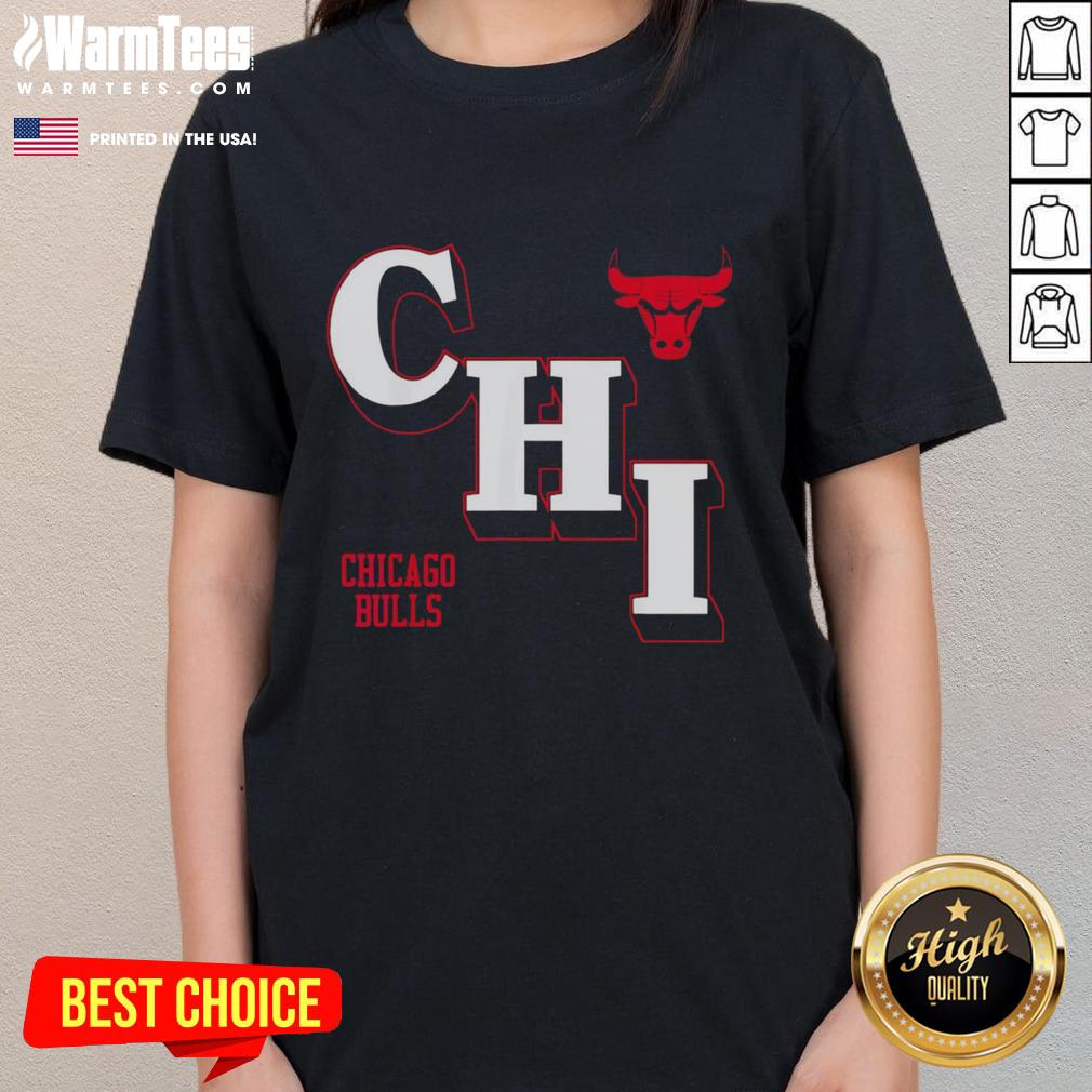 Official NBA Chicago Bulls Angled Logo T-Shirt - Image 3