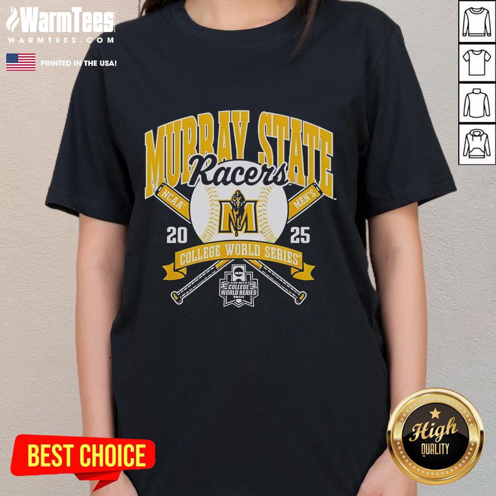 Official NCAA Murray State Racers College World Series 2025 Baseball T-Shirt - Image 3