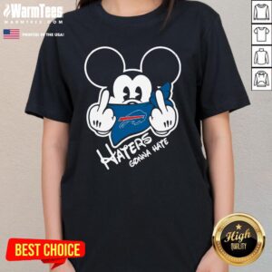 Alternative view of Official NFL Buffalo Bills Haters Gonna Hate Mickey Mouse Disney Football T-Shirt