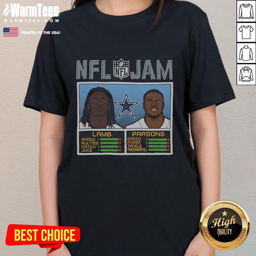 Official NFL Jam Cowboys Lamb And Parsons T-Shirt - Image 3