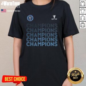 Alternative view of Official New York City FC Fanatics 2021 MLS Cup Champions Standard T-Shirt