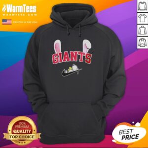Alternative view of Official New York Giants X Snoopy Happy Easter T-Shirt