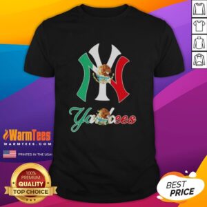 Official New York Yankees Baseball X Mexican Flag T-Shirt