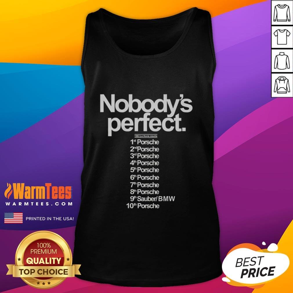 Official Nobody's Perfect Mans 1983 Porsche T-Shirt - Image 4