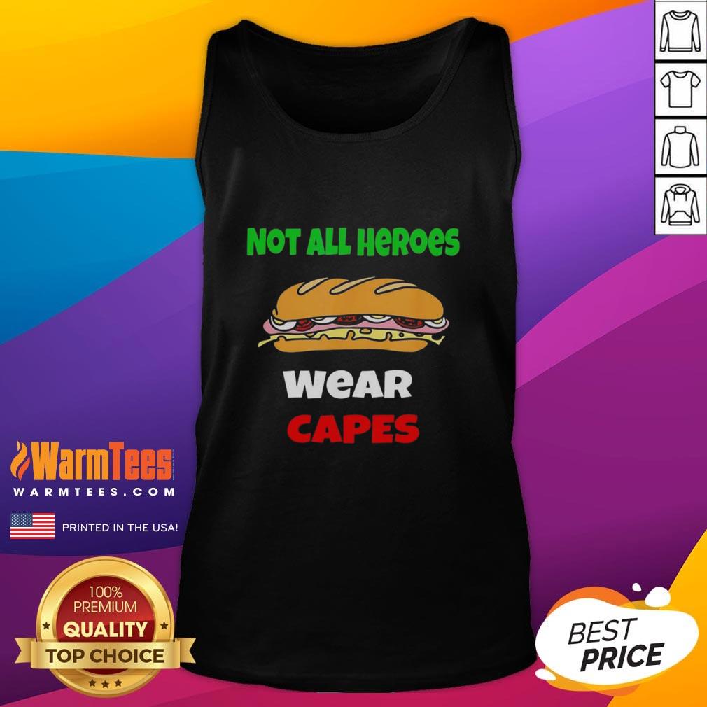 Official Not All Heroes Wear Capes Free DC Sub Sandwich T-Shirt - Image 4
