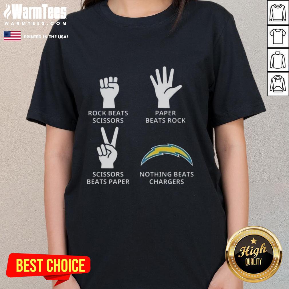 Official Nothing Beats Los Angeles Chargers Football Logo T-Shirt - Image 3