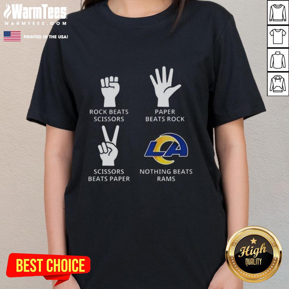 Official Nothing Beats Los Angeles Rams Football Logo T-Shirt - Image 3
