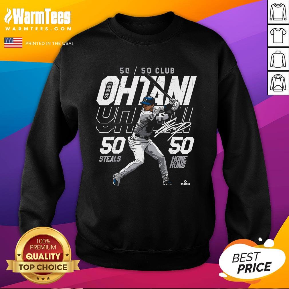 Official Ohtani 50-50 Milestone Home Runs Shohei Ohtani MLBPA T-Shirt - Image 3