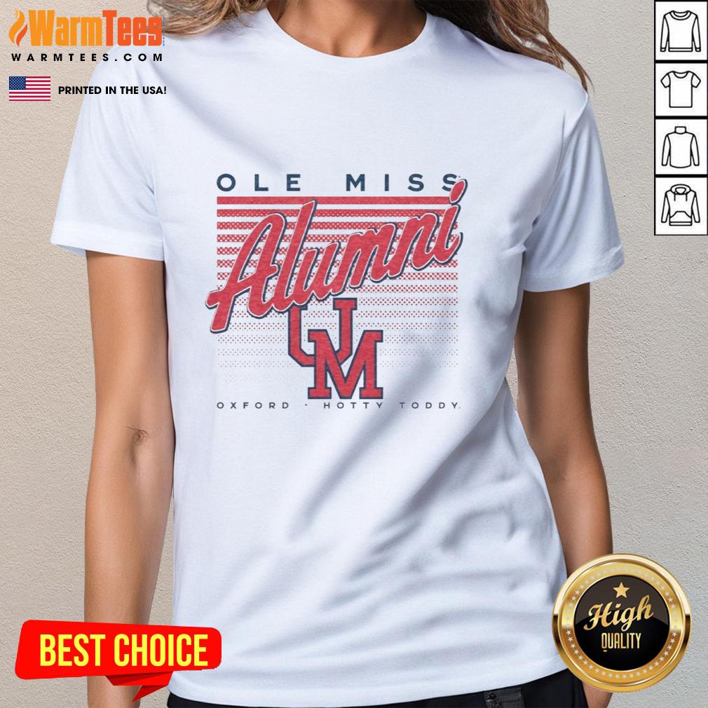 Official Ole Miss Retro Stripe Alumni Oxford Hotty Toddy T-Shirt - Image 3