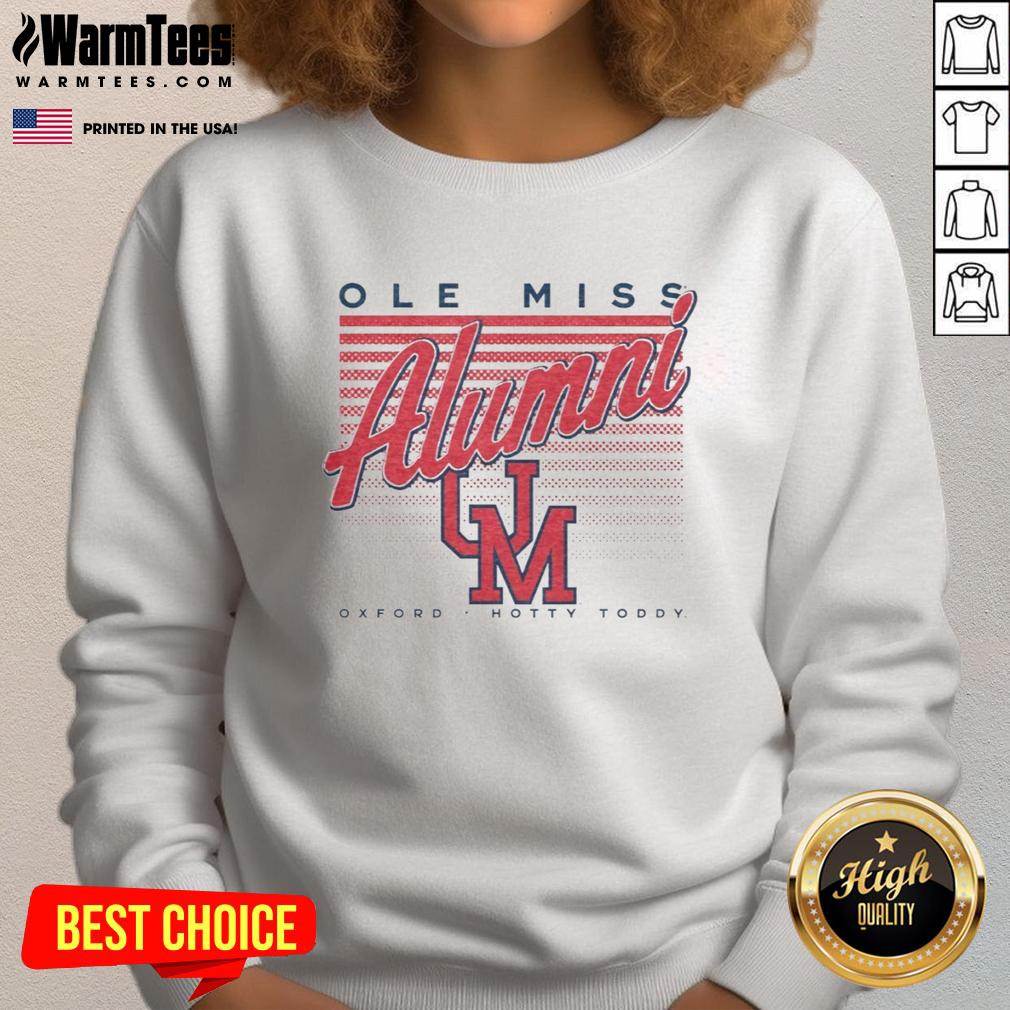 Official Ole Miss Retro Stripe Alumni Oxford Hotty Toddy T-Shirt - Image 5