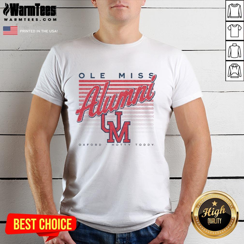Official Ole Miss Retro Stripe Alumni Oxford Hotty Toddy T-Shirt