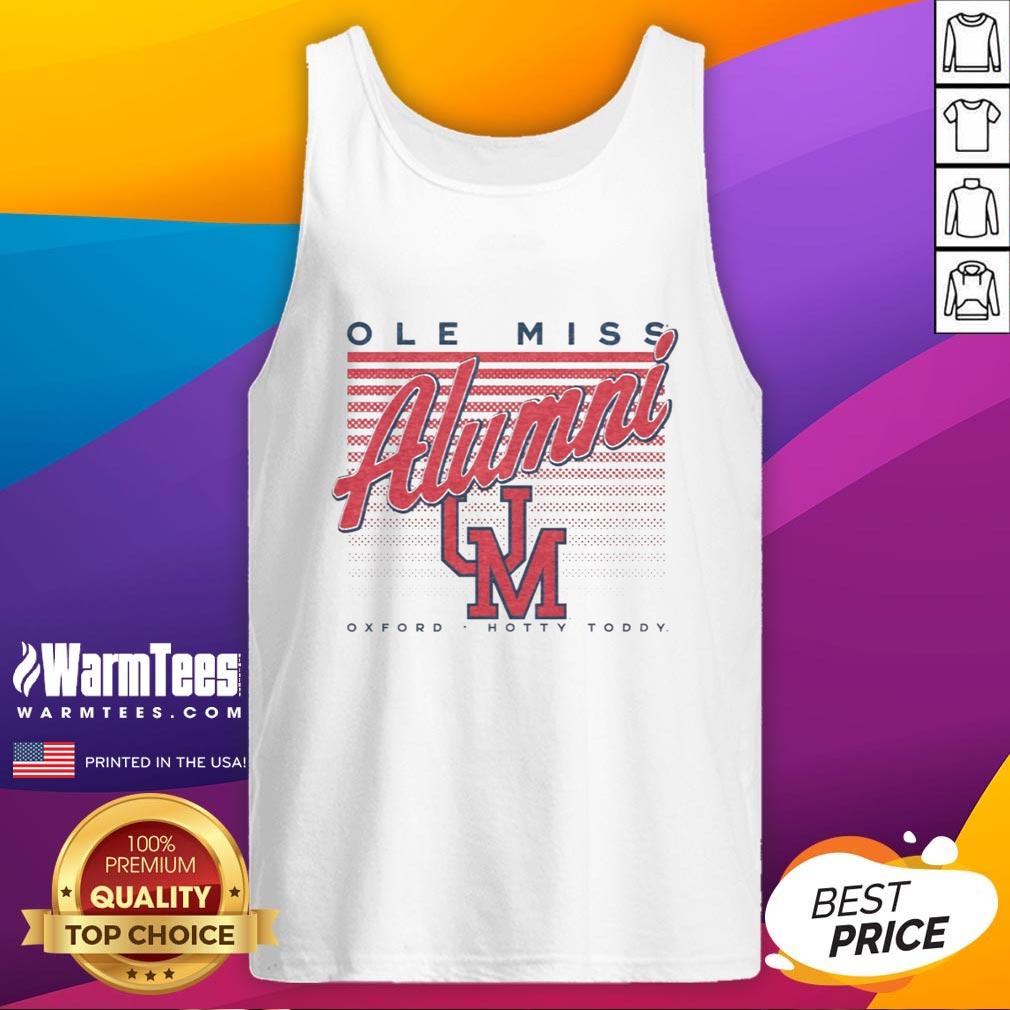 Official Ole Miss Retro Stripe Alumni Oxford Hotty Toddy T-Shirt - Image 4