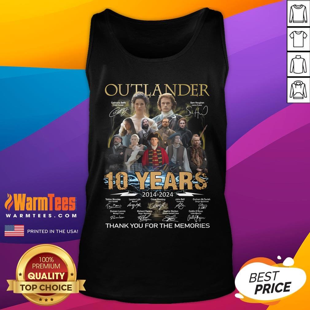 Official Outlander 10 Years 2014-2024 Thank You For The Memories T-Shirt - Image 5